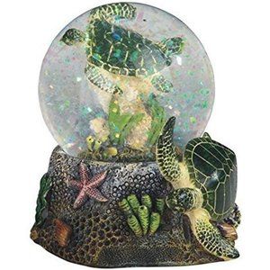 3.75Inch Marine Life Snow Globe with SeaTurtle Statue Figurine Collectible,3.75"